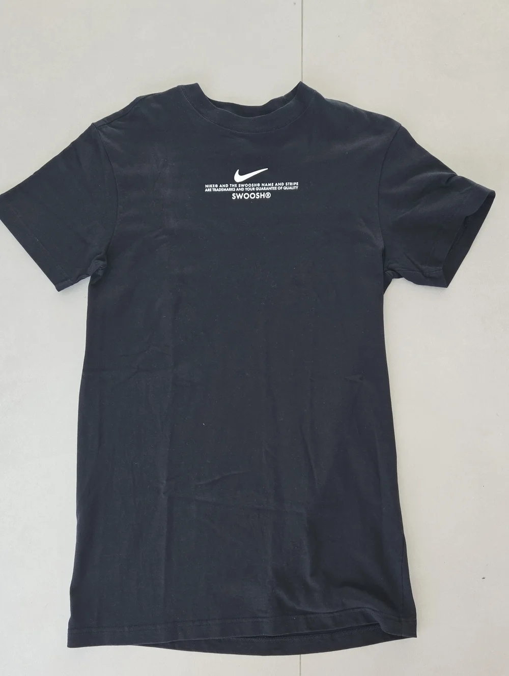 Nike BlackSportwear Swoosh Crewneck Dress with White Swoosh Text Size S